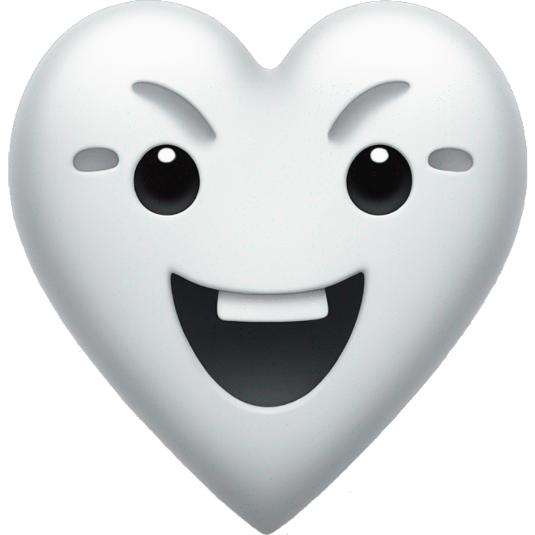 a ghost-like heart emoji