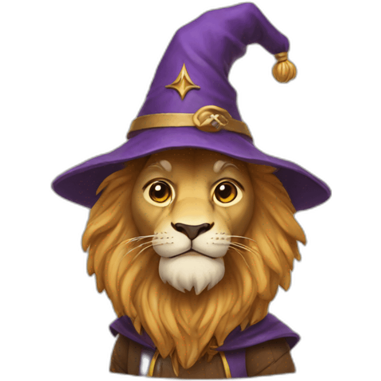 Lion wizard emoji