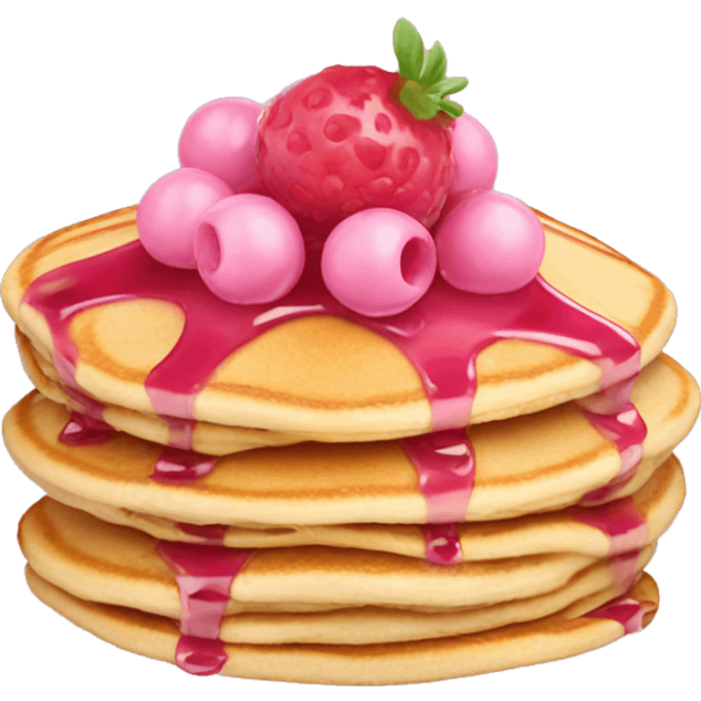 pancakes light pink berry emoji