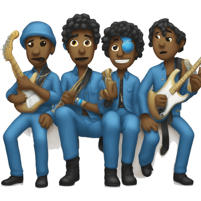 band with blue emoji