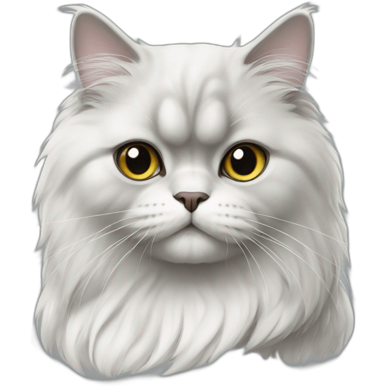 white gray Persian cat emoji