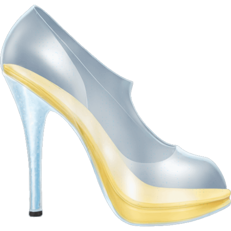 Gogo platform clear heels emoji