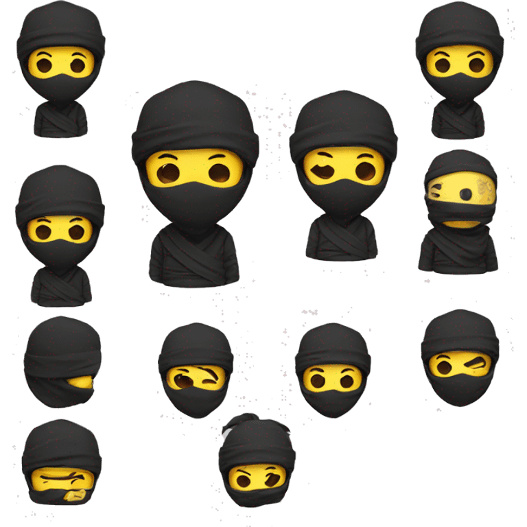 Ninja avec masce emoji