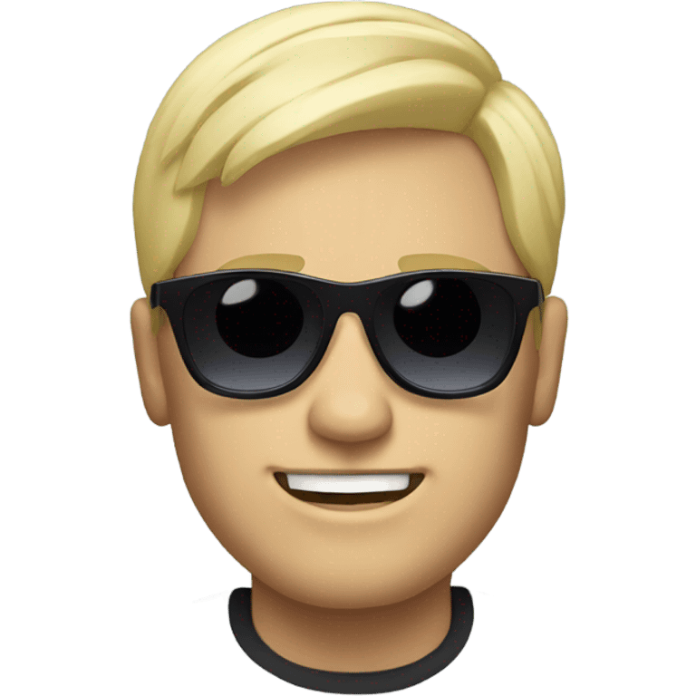 stylish male portrait with sunglasses and blonde hair emoji