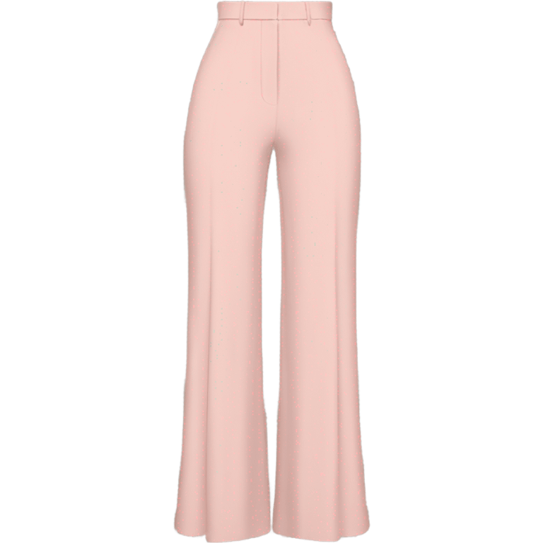 Realistic isolated pair of high waist long wide leg dressy casual pants in pink emoji