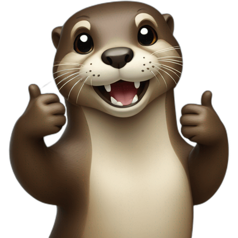 River otter with thumbs up  emoji