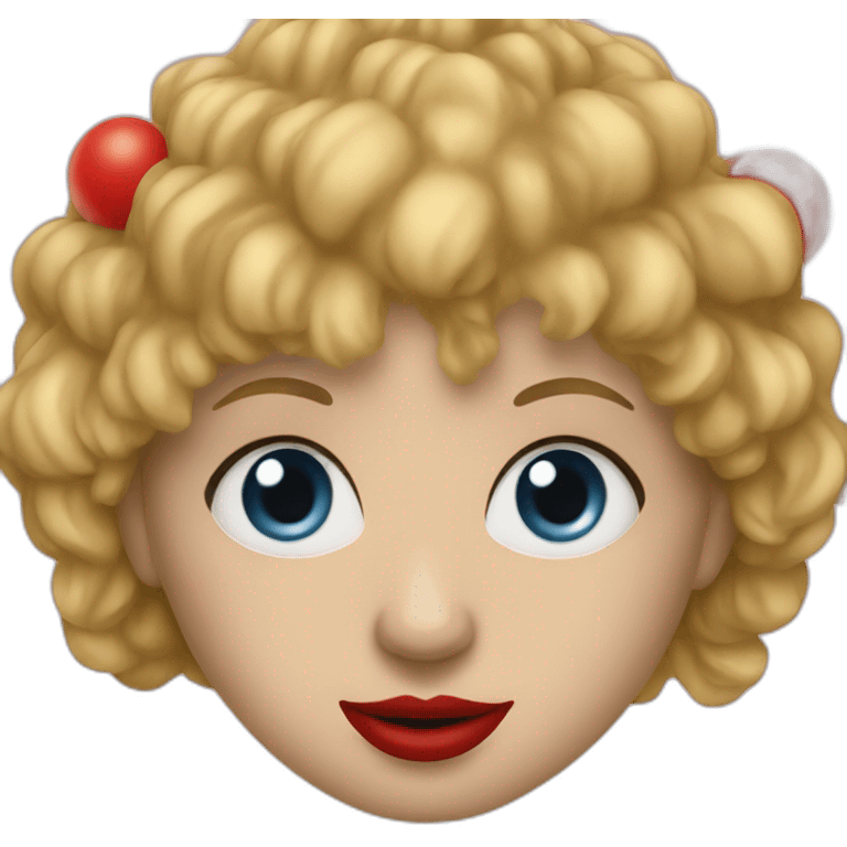 Taylor swift with clown nose emoji