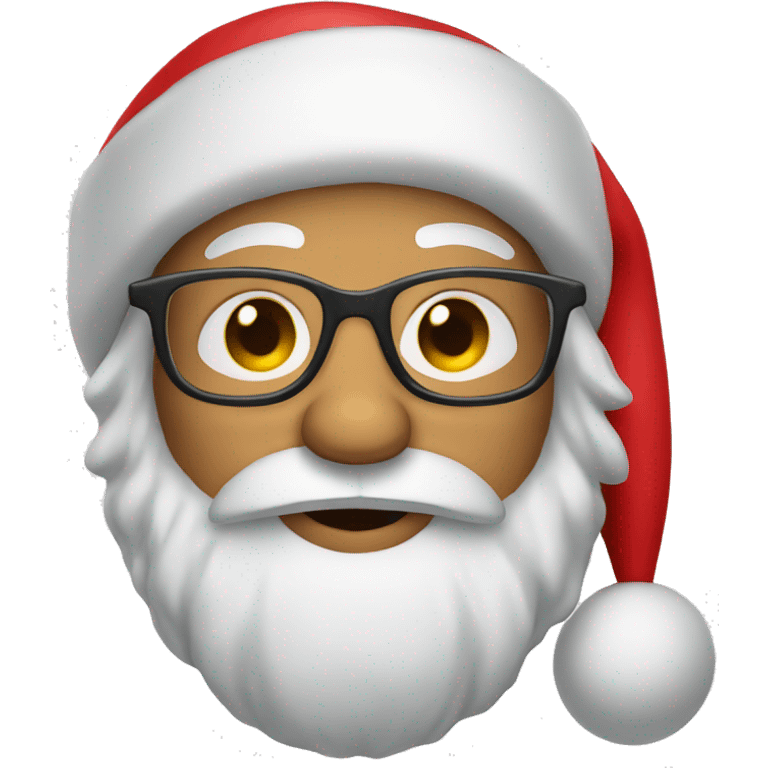 Santa clause with glasses emoji