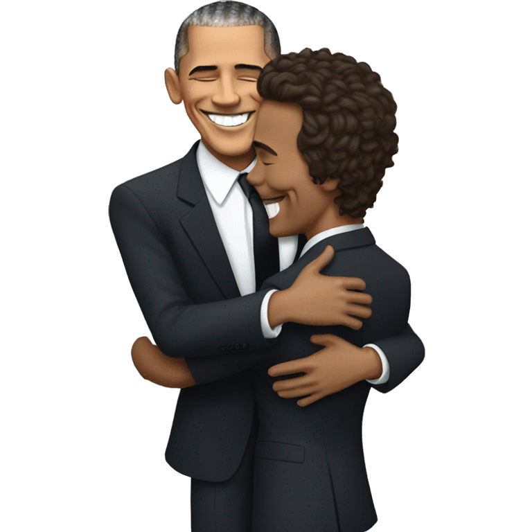 Obama hugging Harry Styles emoji