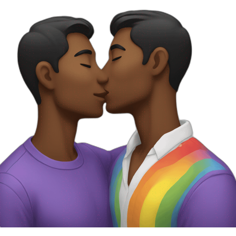 Gay people kissing emoji