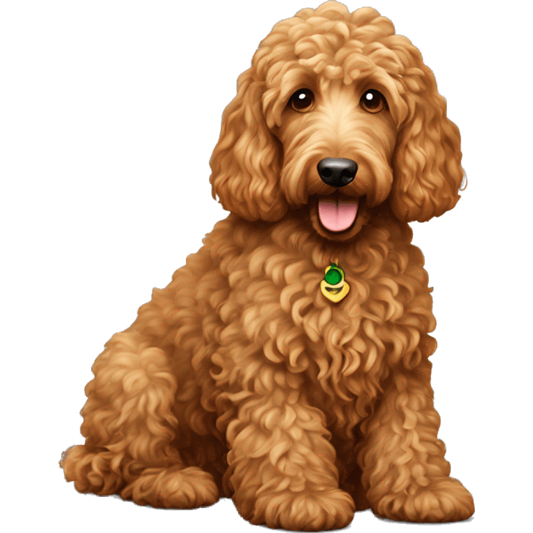 Curly golden Irish doodle emoji