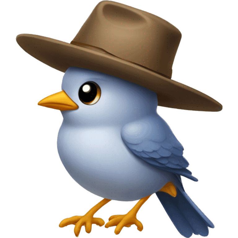 Bird with a hat emoji