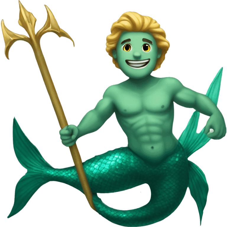 Merman with trident  emoji