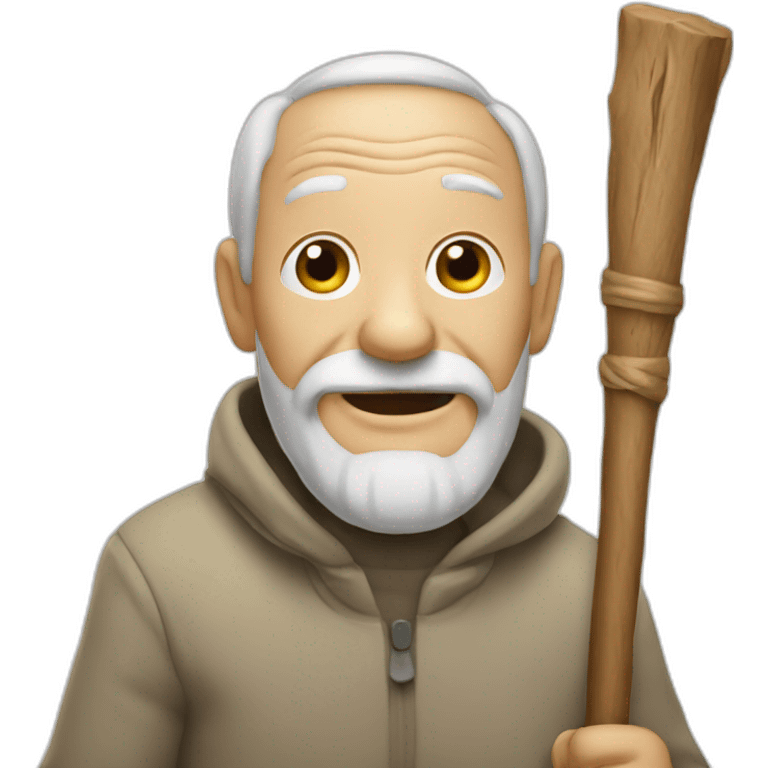 old man with a stick emoji