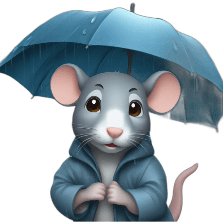 rat in the rain emoji