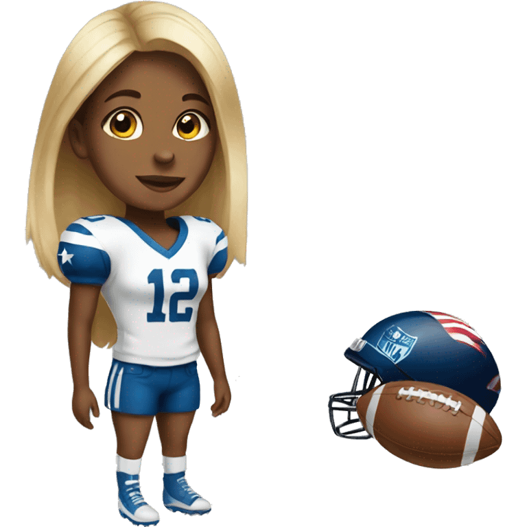 girl with american footbal emoji