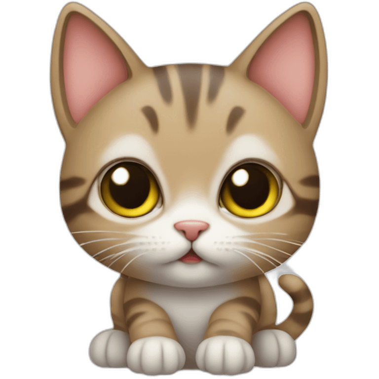 cat cute baby doing software emoji