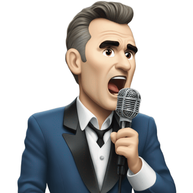 Morrissey singing  emoji