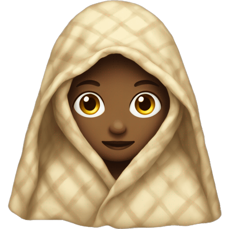 Girl in blanket emoji