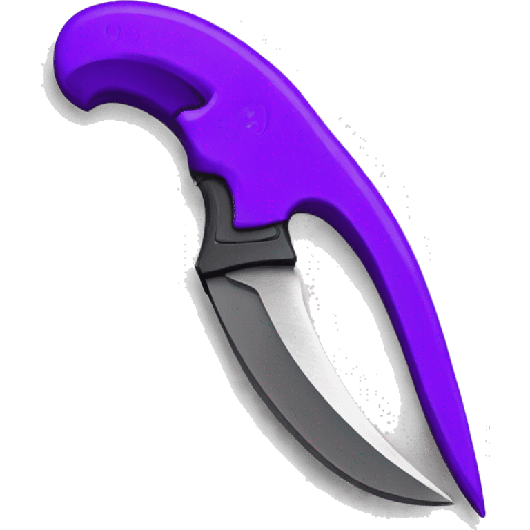 Purple karambit knife emoji