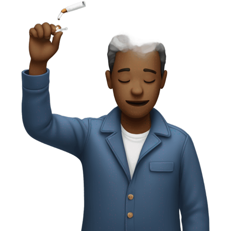 A person smoking emoji