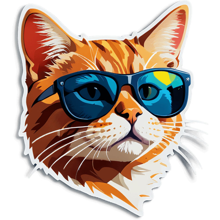 Cat with sunglasses emoji