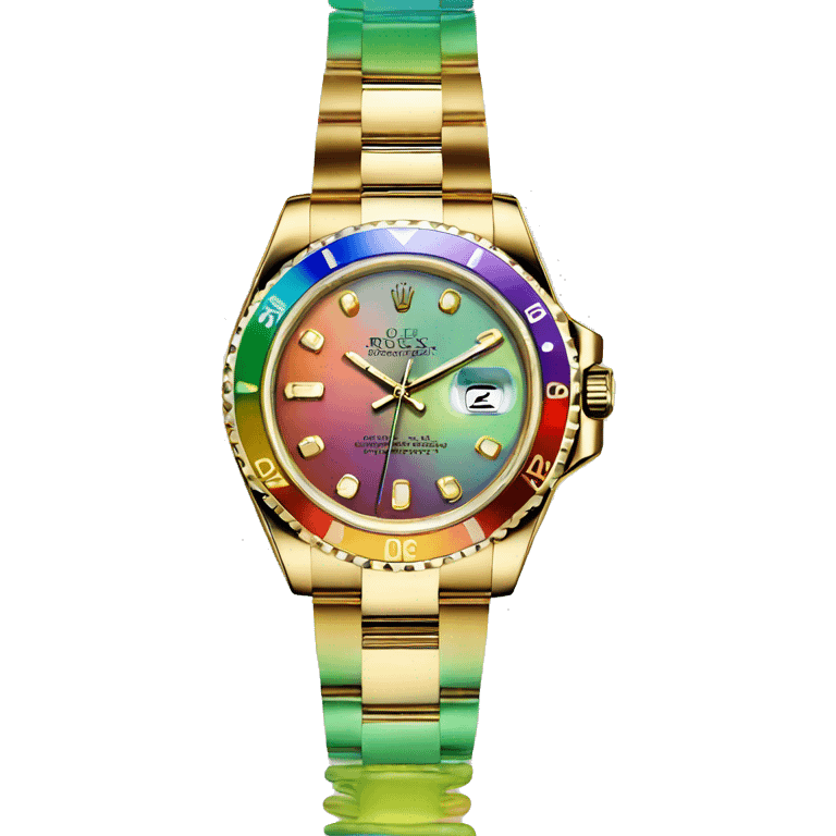 Rolex Watch rainbow emoji