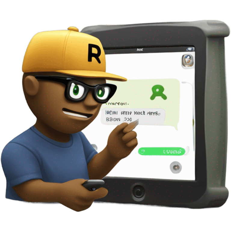 Roblox fancy classic default character asking typing how do I talk in a city sewer emoji