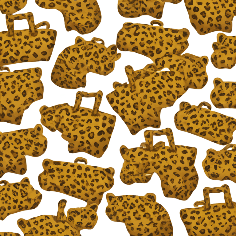 leopard color bag emoji