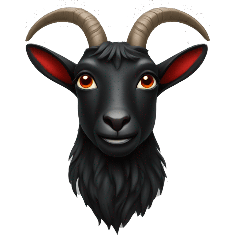 black goat with red details emoji