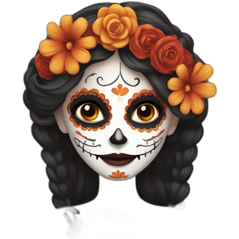 día de los muertos happy girl emoji