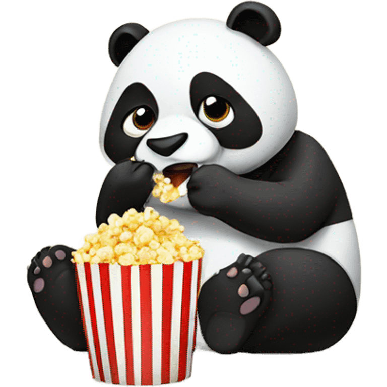 panda eating popcorn emoji