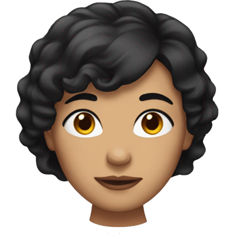 Woman with black hair emoji