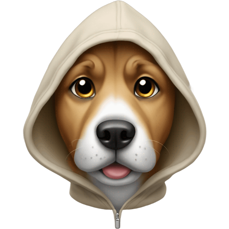 Dog wearing hoodie  emoji