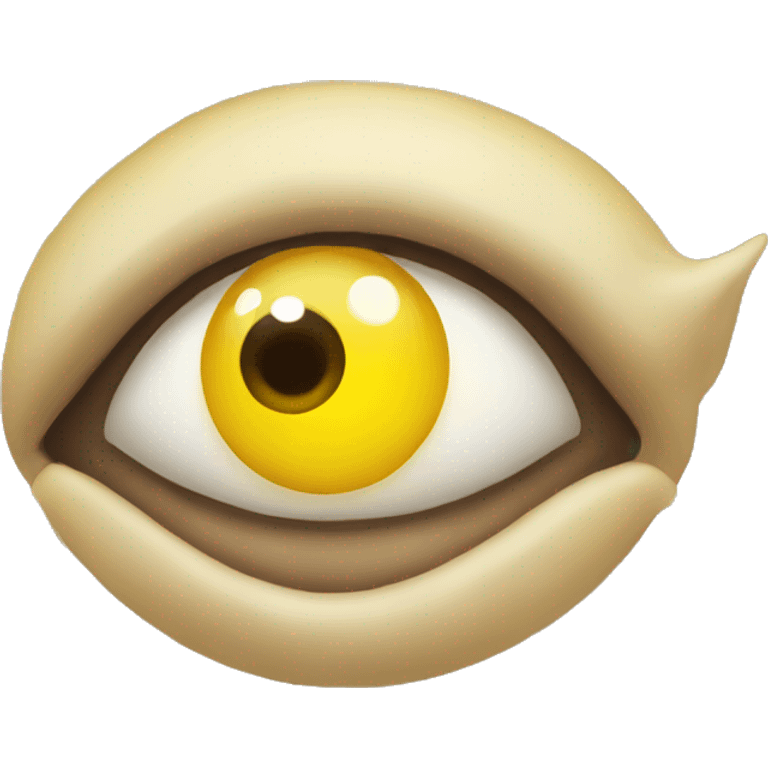 star eye yellow face emoji but just one eye emoji