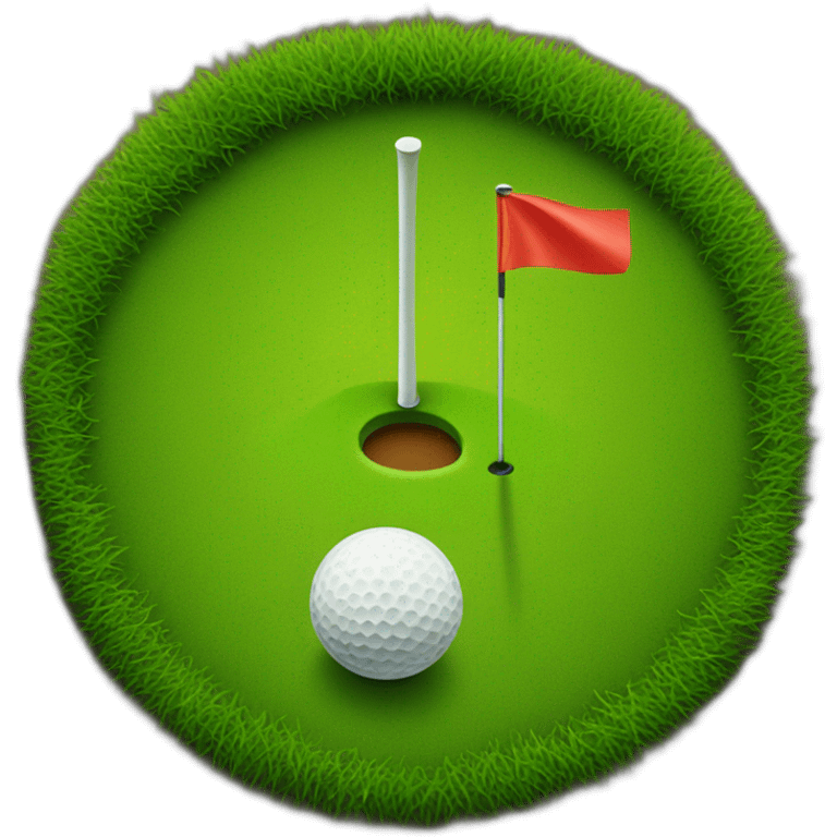 golf hole with flag emoji