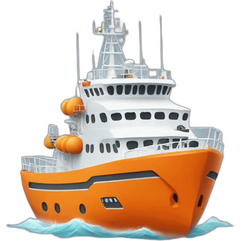 orange rescue ship emoji