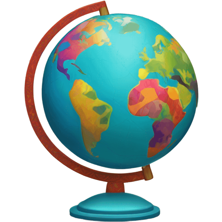 A world globe that is coquette emoji