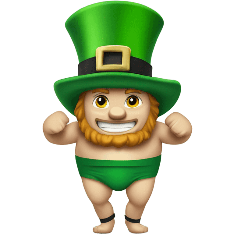 Fighting irish leprechaun in a speedo emoji