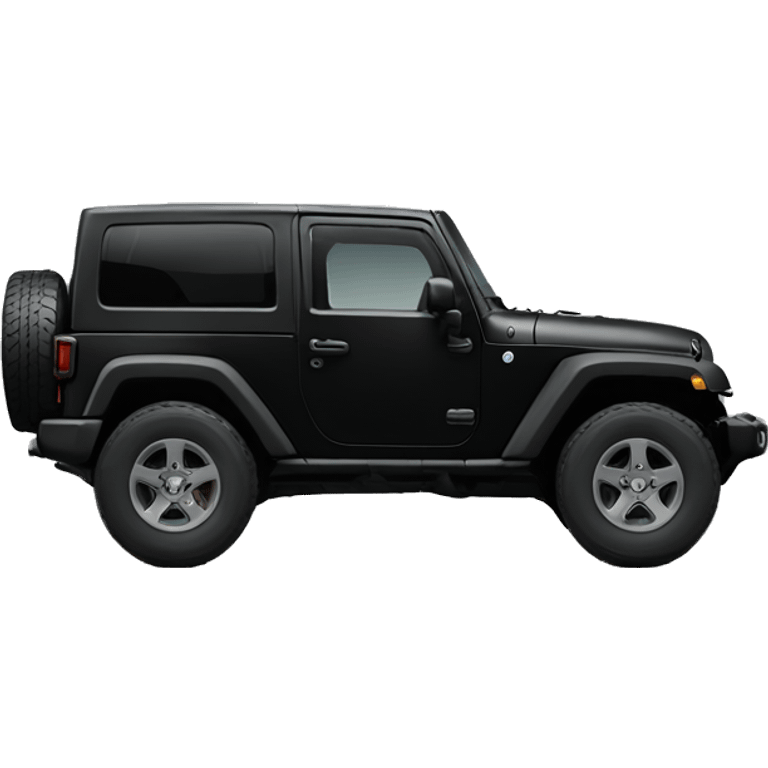 a jeep rubicon black color emoji