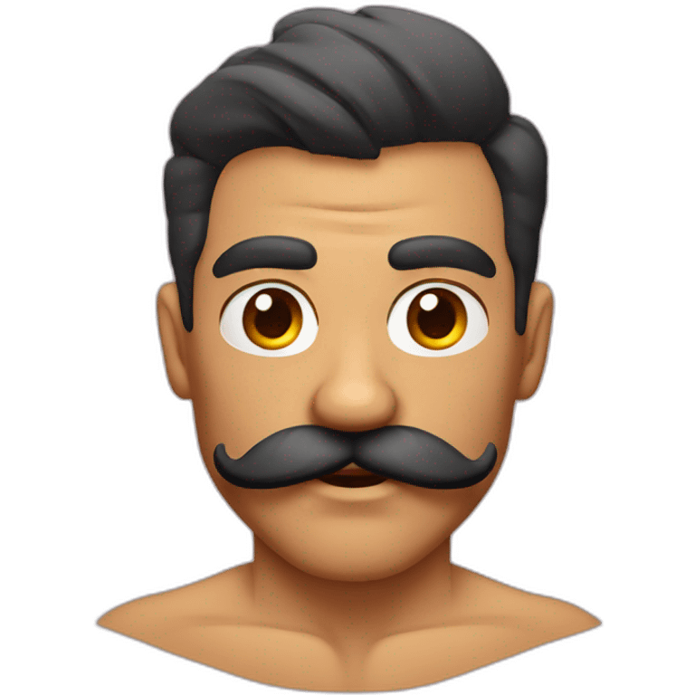 Muscle mustache expressive Cuban man emoji