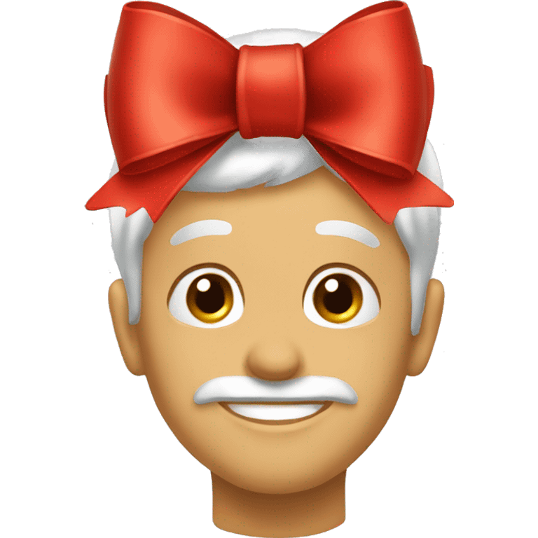 Red Christmas bow emoji