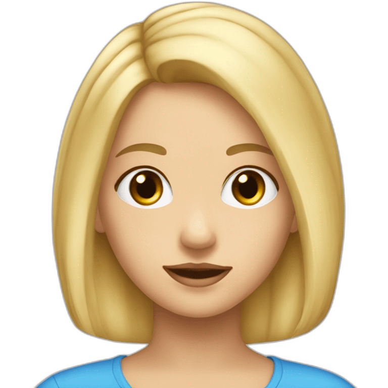 Fille de 12 ans blonde au yeux bleu emoji