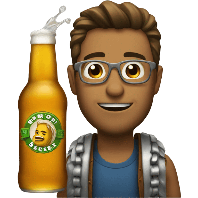 Jarof beer wit soda emoji