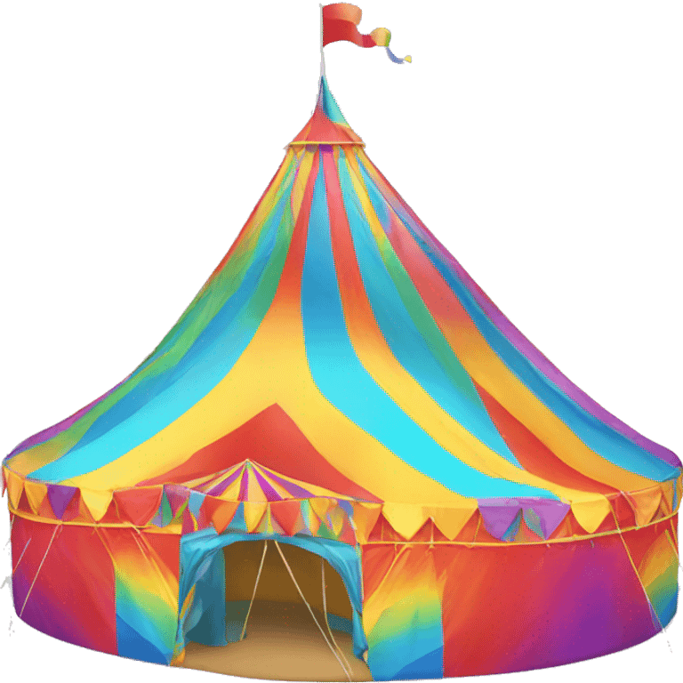 rainbow carnival tent emoji