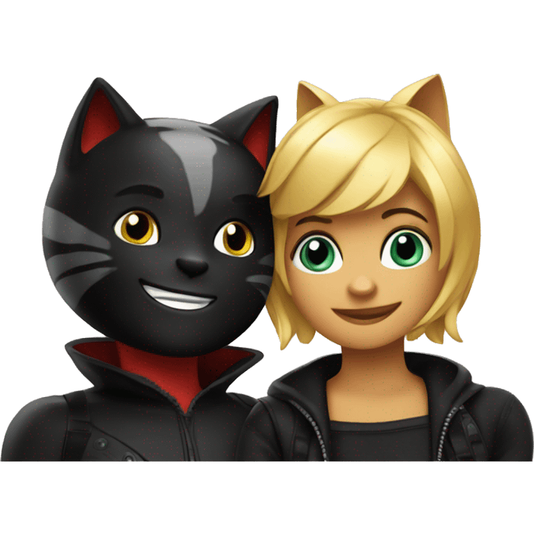 Ladybug and cat noir emoji