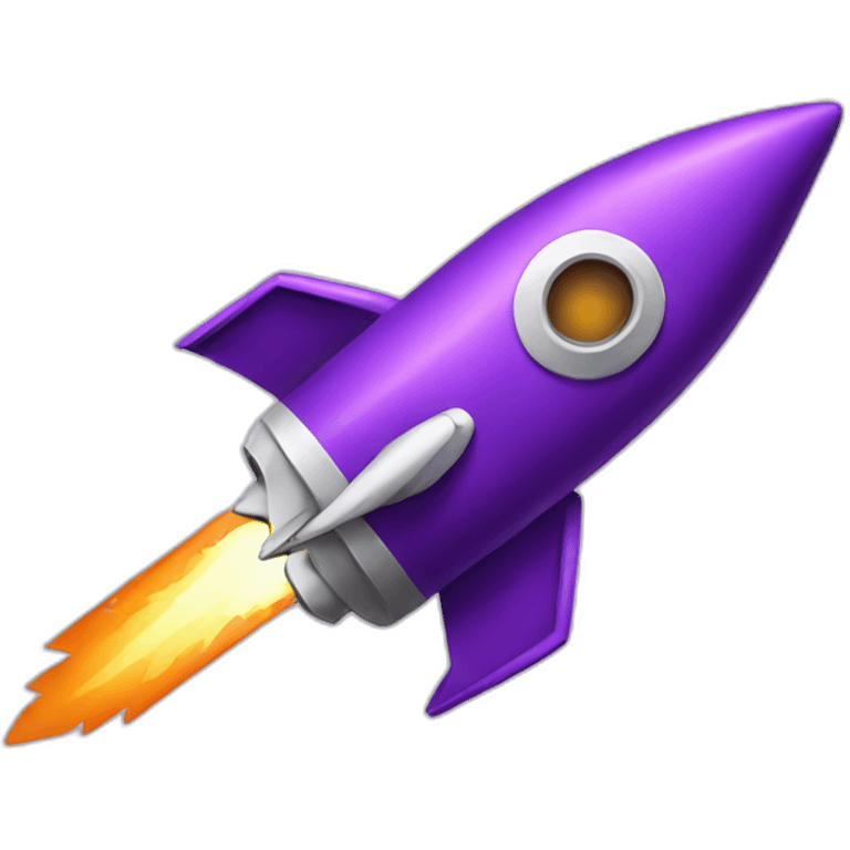 purple rocket emoji