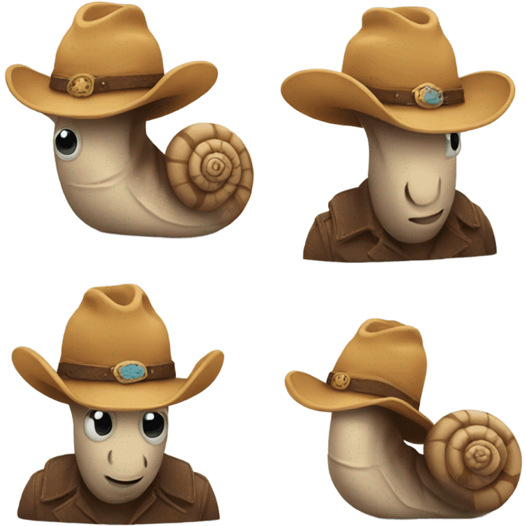 Snail with a cowboy hat emoji