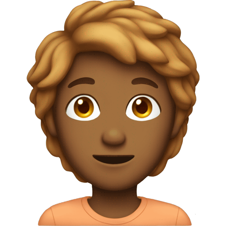 Brown peach emoji