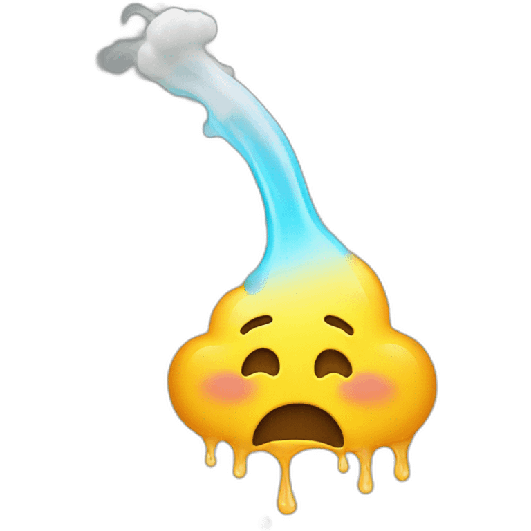 Emoji melting vaporized emoji